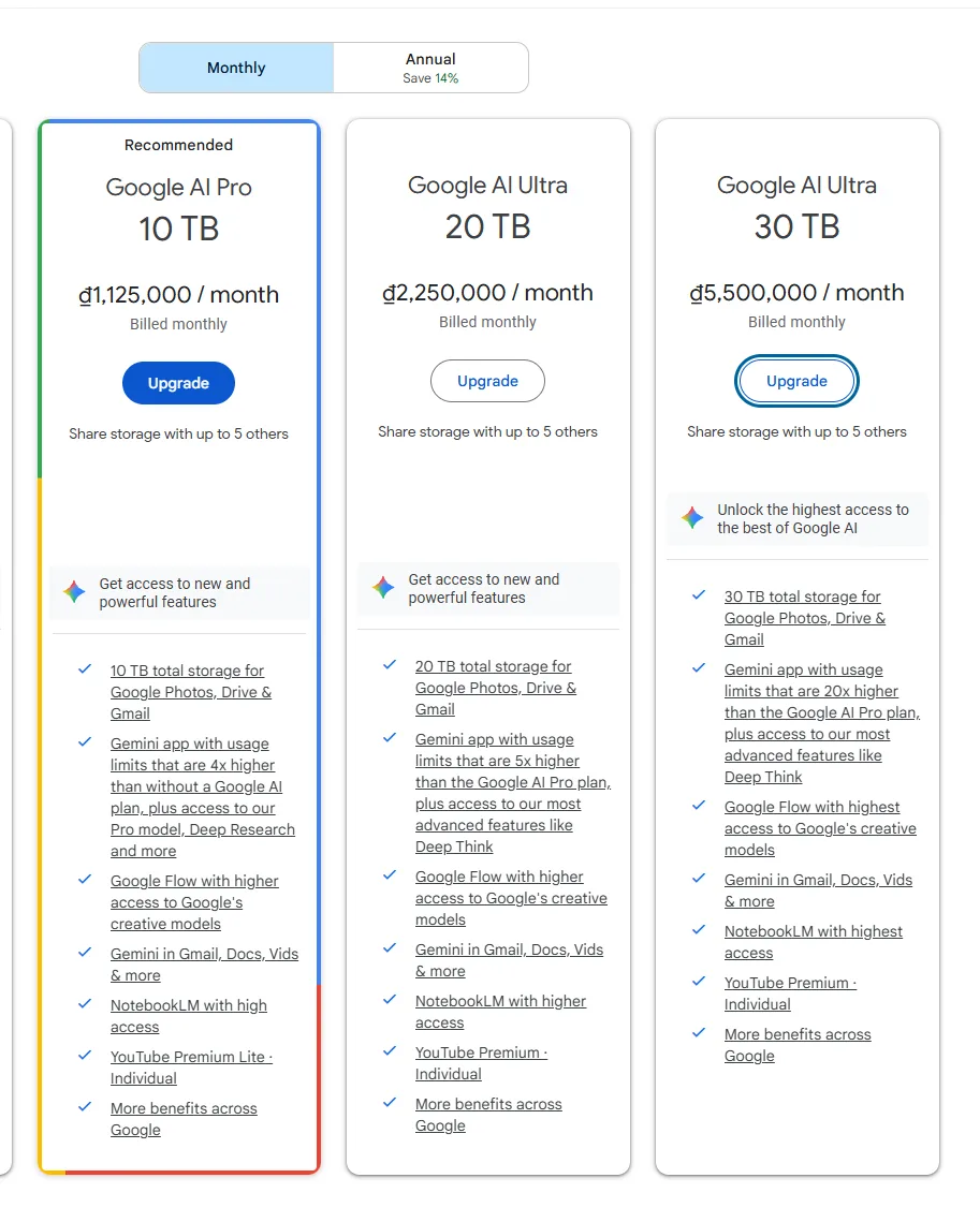 Package information on home page
